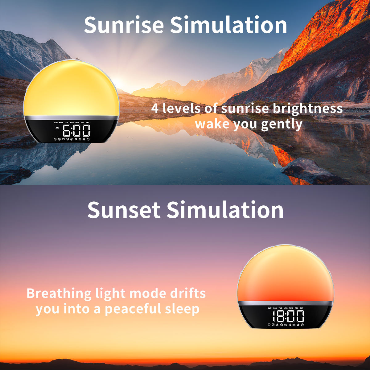 Réveil intelligent lumineux