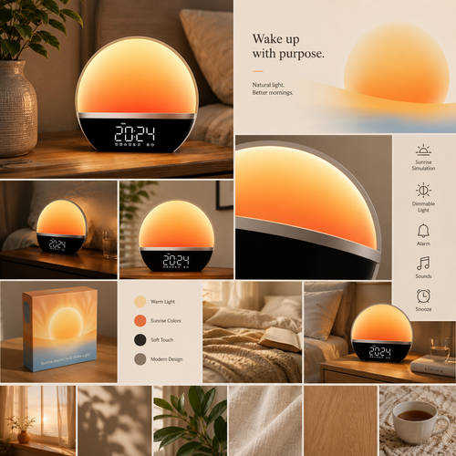 Réveil intelligent lever de soleil avec radio