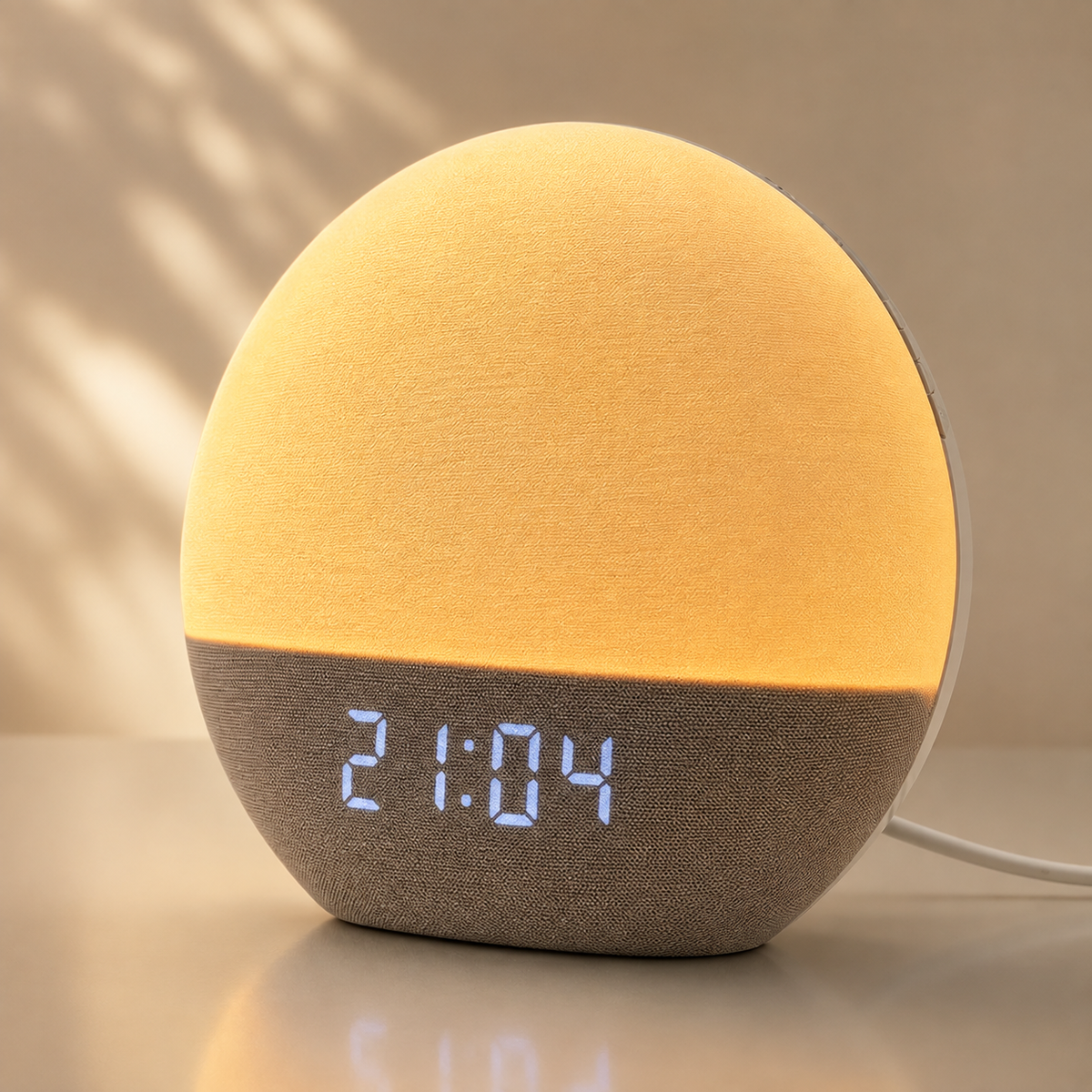Réveil lumineux en tissu — simulateur d'aube